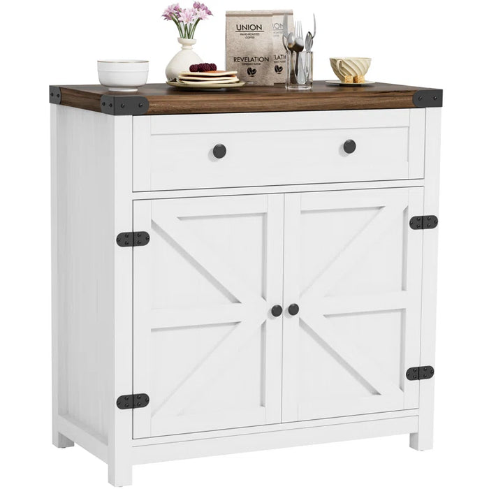 33" Tall 2 - Door Accent Cabinet with 1 Drawer