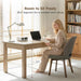 Farmhouse Dining Table for 6, Rectangle Dining Table, Kitchen Table Oak