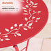 Indoor/Outdoor 3-Piece Bistro Set Folding Table and Chairs Patio Seating, Red