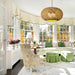 22In Rattan Chandelier Pendant Light Farmhouse Ceiling