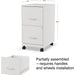 2-Drawer Vertical Mobile File Cabinet, Letter Size, Pearl White, 18-Inch-D (19634)