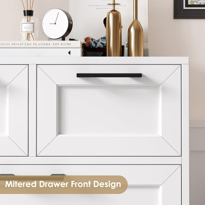 Tall White Generously Proportioned Dresser With Storage