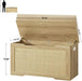 39.4” Storage Chest, Toy Box with 2 Safety Hinges, Toy Chest for Bedroom, Storage Bench with Storage, Shoe Bench, Supports 220 Lb, for Living Room, Entryway, Natural