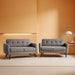 Gray Linen Sofa PocketSpring SolidWoodFrame 72Inches