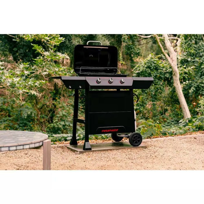 3-Burner Propane Gas Grill in Black