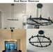 12 Light Brass round Chandelier 36" Wagon Wheel Chandeliers for Dining Room Light Fixture Clear Glass Tube Chandelier Modern Farmhouse Chandeliers for Livingroom Foyer, Bulb Included