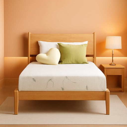 EGOHOME 8 Inch Twin Mattress Medium Plush, Green Tea Memory Foam Mattress