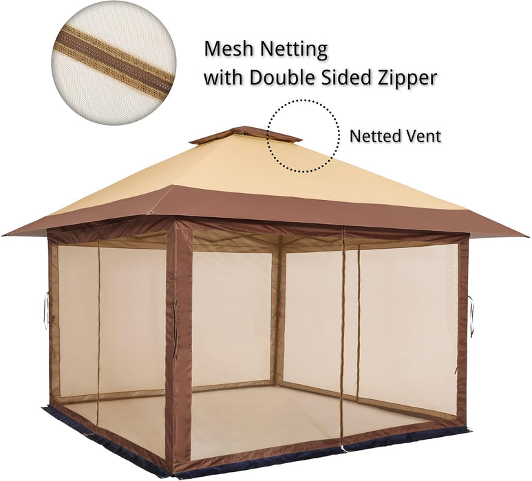 Instant Pop Up Gazebo Canopy 10x10 AllWeatherDurable