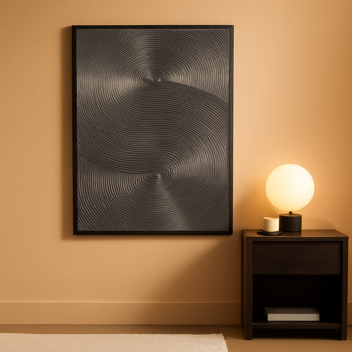 Handmade Modern Abstract Painting 3D Texture Wall Art 28X40 Inches Minimalist Silver Gray Artwork Vertical Painting on Canvas Wall Decor