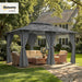 10x13 Ft Patio Gazebo With WeatherResistant Curtains
