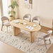 70.9" Oval Dining Table 6 Seater, Modern Kitchen Table, Natural