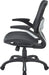 Riley Ventilated Manager'S Office Desk Chair with Breathable Mesh Seat and Back, Black Base with Black