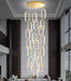 20 Ring Modern Chandelier Glam Chandelier LED Dimmable for Staircase Enterway Ceiling Chandeliers for Villa Foyer Living Room Gold