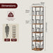 Rotating Corner Bookshelf Five Tier WalnutWoodFinish