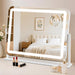 Vanity Mirror with Lights 22"X17", Lighted Makeup Mirror with 10X Magnification 4.5", 3 Color Dimmble Lights, Touch Control, 360° Rotation, Metal Frame, Women'S Gift, for Bedroom/Dressing Room, White