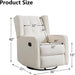 White Swivel Rocker Recliner