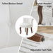 Elegant White Velvet Upholstered Tufted Vanity Chair
