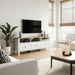 White TV Stand, Entertainment Center for Tvs up to 55"/60"/65", Modern Media Console with 3 Cabinets for Living Room