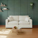 68-Inch White Modular Sectional Sofa Cushioned Comfort