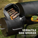 CC1830FC 28-Inch Barrel Charcoal Grill with Offset Smoker, 840 Sq. In. Cooking Area, Front Shelf, Charcoal Grill for Outdoor Grilling and Backyard Cooking, Black