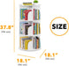 Three Tier Rotating Bookshelf Tower White 37.8Inches