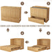 AgedOakFinish FullSize Murphy Bed Cabinet HiddenDrawer