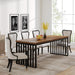 Tribesigns Industrial Dining Table for 6-8 Person, 78.74" Long Rectangle Dining Table Wood Kitchen Table with Heavy Duty Metal Frame for Living Room and Dining Room (Brown & Black)