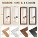76x34 Floorstanding Mirror With Black Hardwood Frame