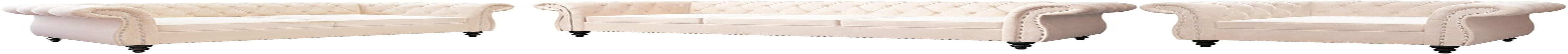 3 Piece Living Room Set, Sectional Chesterfield Sofa Chair Contemporary Upholstered Velvet Loveseat Couch Sets for Living Room, Bedroom, Office (Beige)