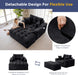 Black Luxurious Modular Sectional Sofa With Chaise