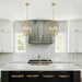 4-Light Gold Farmhouse Chandelier Iron Lantern Pendant Light