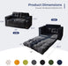 Black Convertible Sofa Bed Includes Pullout Sleeper