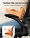 Drafting Chair with Footrest Ring and Flip-Up Arms for Tall Desks