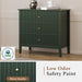Dark Green Fluted ChestOfDrawers ThirtyTwoInchWide Sturdy