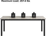 79 Inches Industrial Dining Table Greywashed Finish
