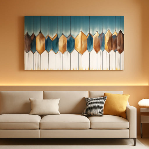 Colorful Leaves Pictures Canvas Wall Art for Living Room Bedroom or Bathroom Wall Decor,Abstract Leaves Wall Art Print Paitnings for Home Decor,Abstract Painting Waterproof Stretched Ready To