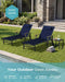 Outdoor Lounge Chair with Pillow, 5-Position Aluminum Chaise Lounge with Wheels & Armrests, 400 Lbs Heavy Duty Patio Pool Chair for Deck, Backyard, Beach & Poolside, Navy Blue