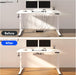 FLEXISPOT EN2 48"X30" Whole-Piece Standing Desk with Power Strip, White