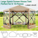 12X12 Pop up Canopy Gazebo, Outdoor Canopy Tent Screen House with 6 Sidewalls and Netting for Camping, Waterproof, UV Resistant, Ez Set-Up Party Tent with Carrying Bag and Ground Stakes,Khaki