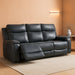 Mighty Moves Contemporary Power Leather Match Reclining Sofa with Position Lock, Adjustable Headrest and USB Charging Ports, Blue