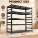 Metal Book Shelf Adjustable Heavy Duty Bookshelf with Tool-Free Assembly