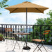 4.9Ft Mini Square Patio Umbrella - UV 50+ Waterproof & Easy Setup | Outdoor Table Umbrella for Deck, Balcony, Garden, Lawn, Backyard, Market