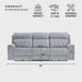 Wll Hugger Power Double Reclining Sof, Microfiber Home Theter Seting, Chrging Ports/Hidden Cup Holders/djustble Hedrest/Dimond Tufting, Power Recliner Couch for Living Room, Gry