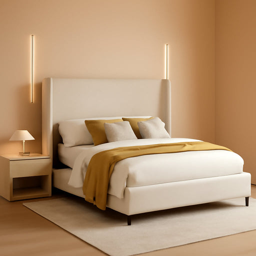 Adjustable Bed Frame Full Size with 50" Upholstered Wingback Headboard, Reclining Base for Daily Recovery and Comfort, No Box Spring Needed, Easy Assembly,White