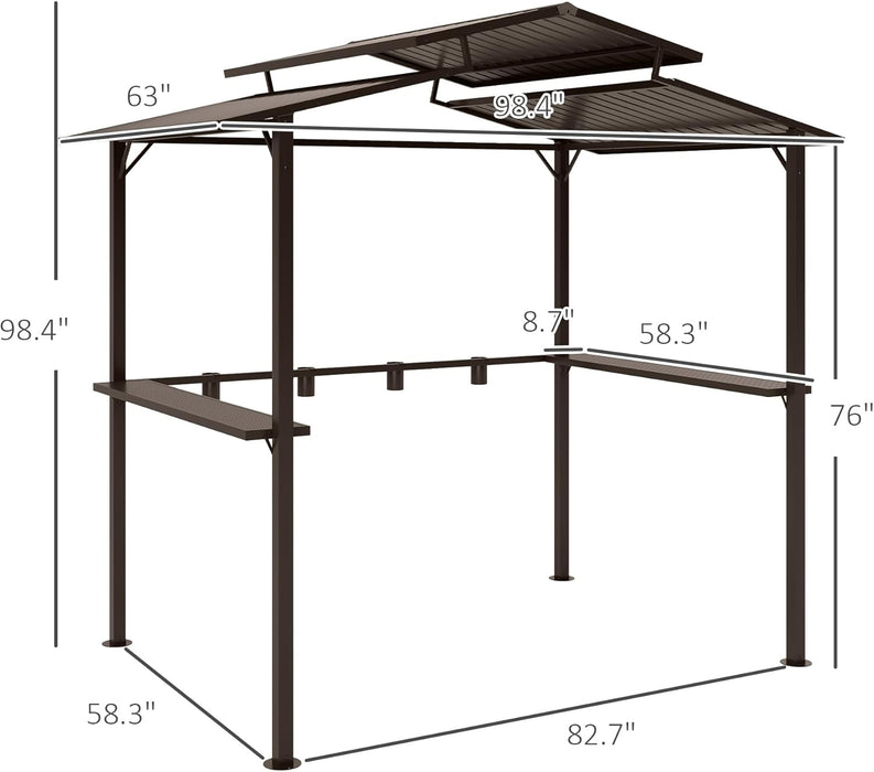 8Feet By 5Feet WeatherproofAllSeason Grill Gazebo