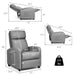 Recliner Massage Wingback Single Chair with Side Pocket