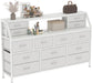 55-InchWide TV Stand Dresser 14-Drawer WhiteFinish