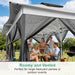12X20 Pop up Canopy Tent - Gazebo, Party Tents for Parties, Carpas Para Fiestas, Large Outdoor Popup Patio Screened Gazebos, Shelter Tents with Net for Backyard, Commercial,Darkgrey