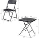 3 Pieces Folding Patio Bistro Set Bistro Table and Chairs Set for Outside, All Weather Small Patio Set for Balcony Porch Backyard, Black