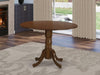 DLT-ESP-TP Dublin Modern Kitchen Table - a round Dining Table Top with Dropleaf & Pedestal Base, 42X42 Inch, Espresso